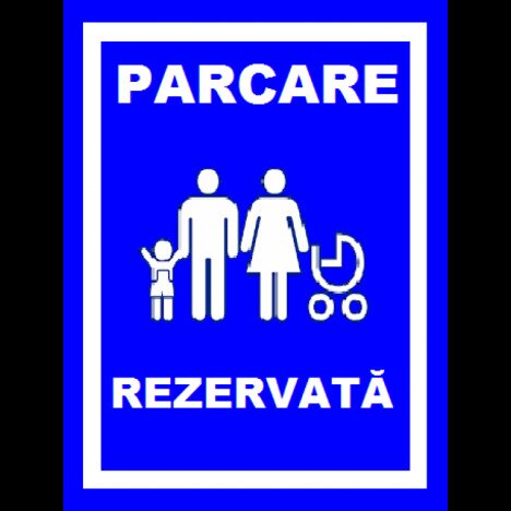 Placuta pentru parcare rezervata mama si copil